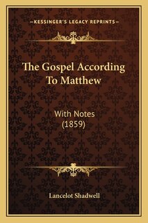 Front cover_The Gospel According To Matthew
