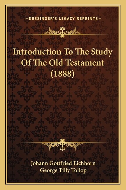 Front cover_Introduction To The Study Of The Old Testament (1888)