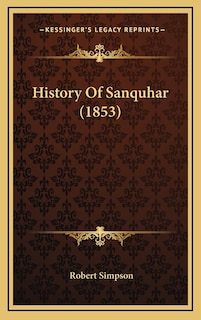 Couverture_History Of Sanquhar (1853)