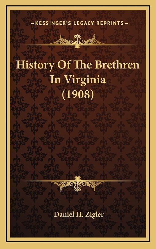 Front cover_History Of The Brethren In Virginia (1908)