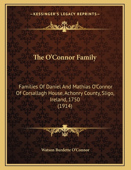 Front cover_The O'Connor Family