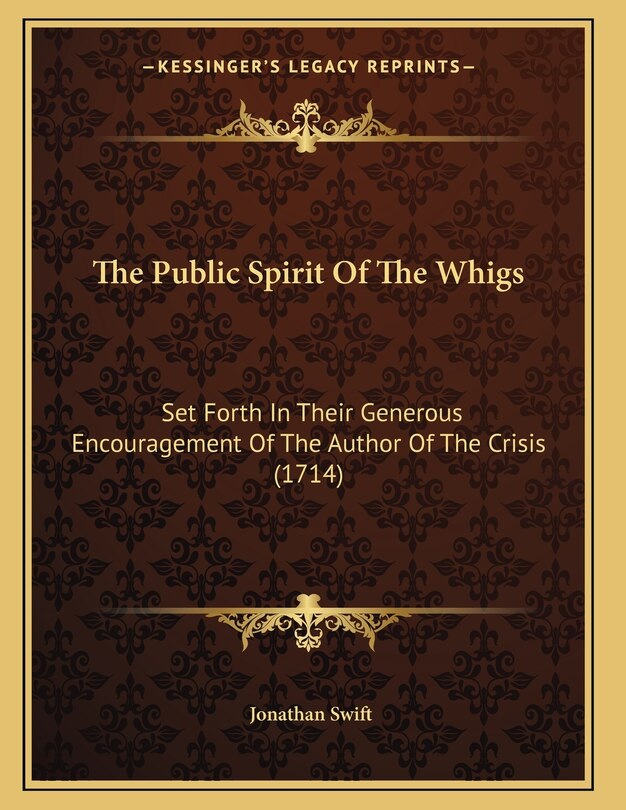 Couverture_The Public Spirit Of The Whigs