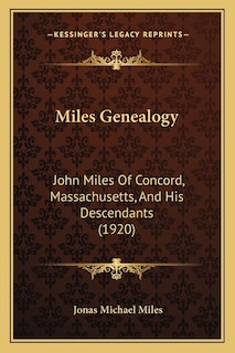 Front cover_Miles Genealogy