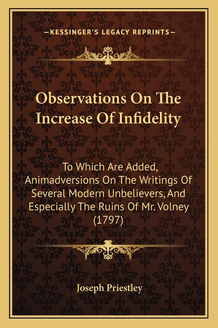 Couverture_Observations On The Increase Of Infidelity