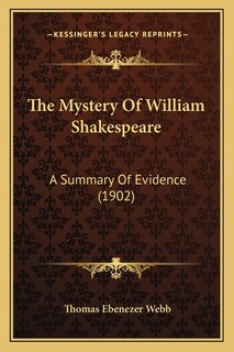 Front cover_The Mystery Of William Shakespeare