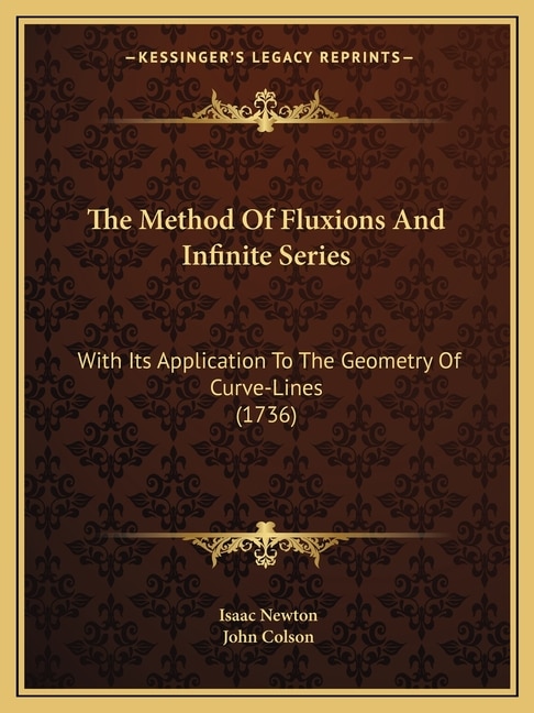 Front cover_The Method Of Fluxions And Infinite Series