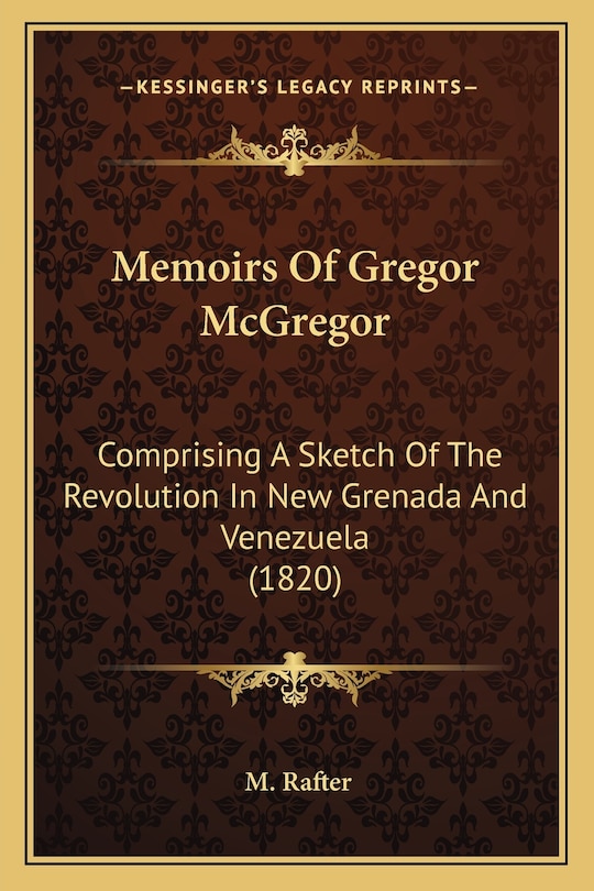 Couverture_Memoirs Of Gregor McGregor