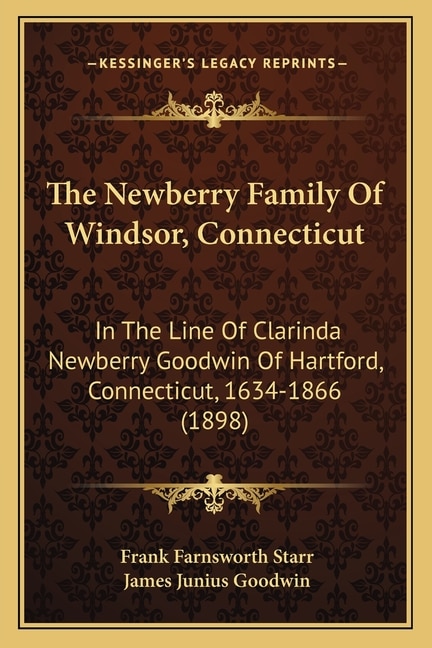 Front cover_The Newberry Family Of Windsor, Connecticut