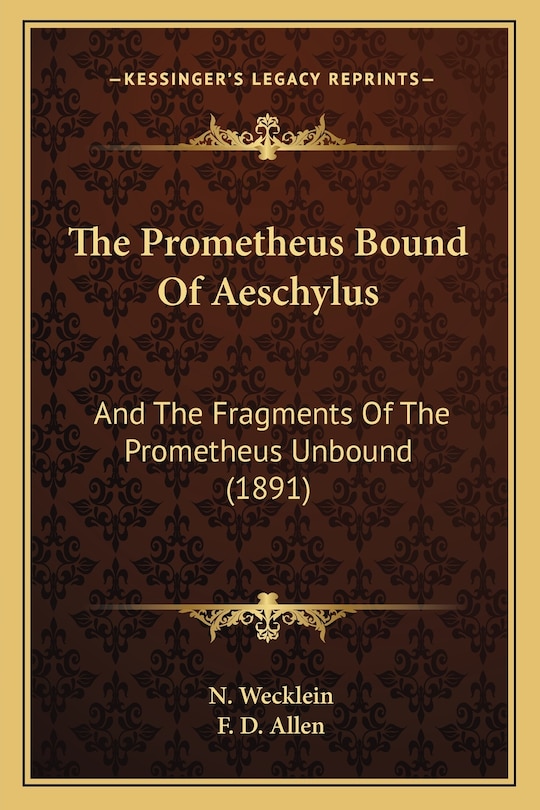 Couverture_The Prometheus Bound Of Aeschylus