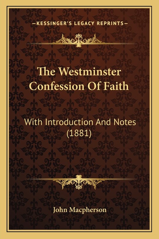 Couverture_The Westminster Confession Of Faith