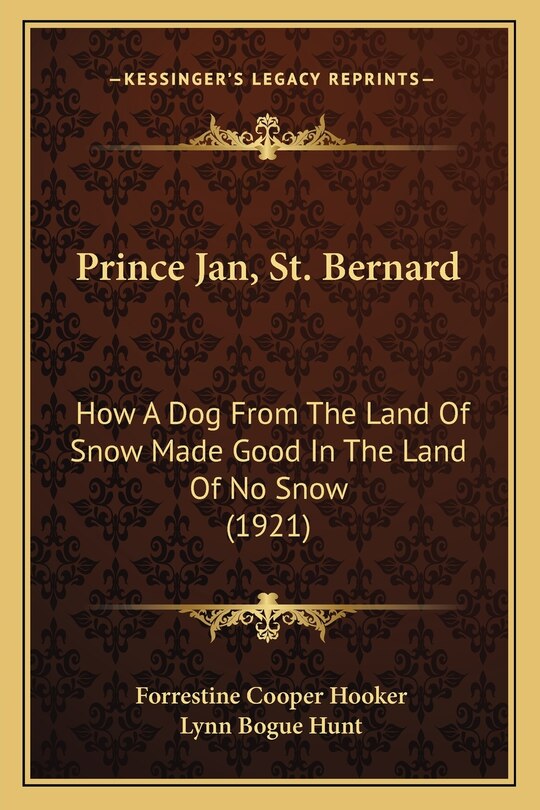 Front cover_Prince Jan, St. Bernard