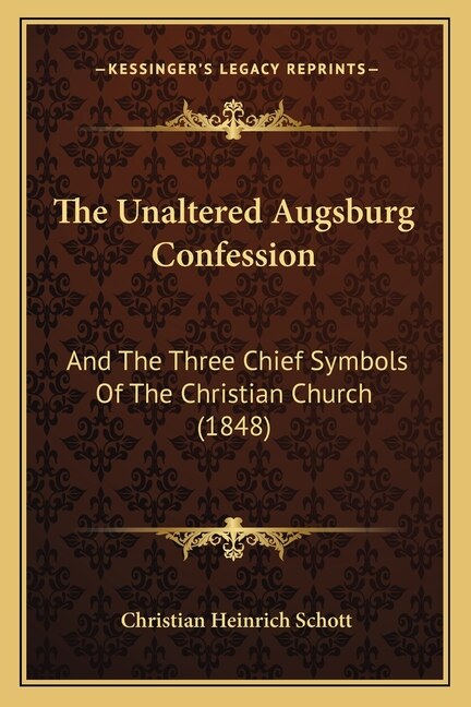 Couverture_The Unaltered Augsburg Confession