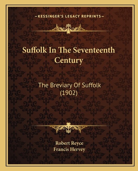 Front cover_Suffolk In The Seventeenth Century