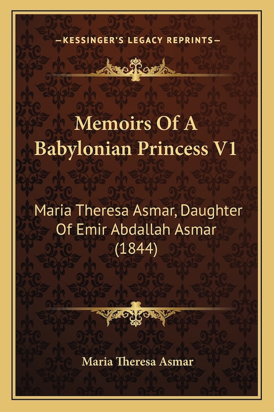 Front cover_Memoirs Of A Babylonian Princess V1