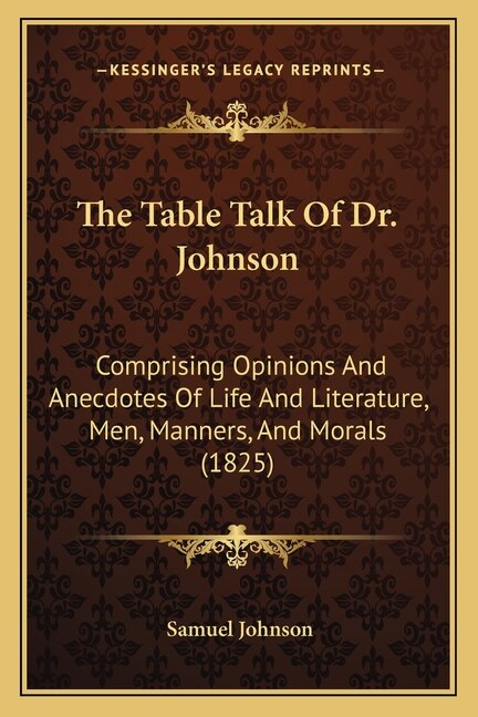 Couverture_The Table Talk Of Dr. Johnson