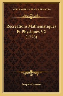 Front cover_Recreations Mathematiques Et Physiques V2 (1778)