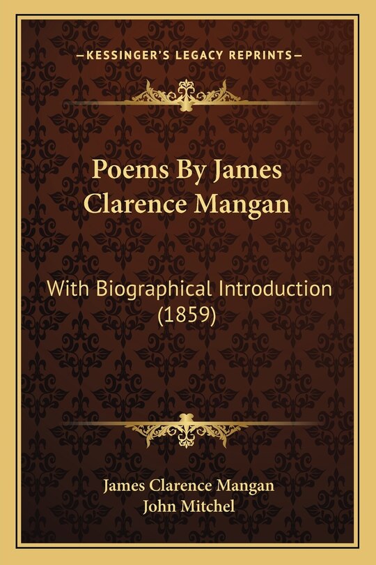 Front cover_Poems By James Clarence Mangan