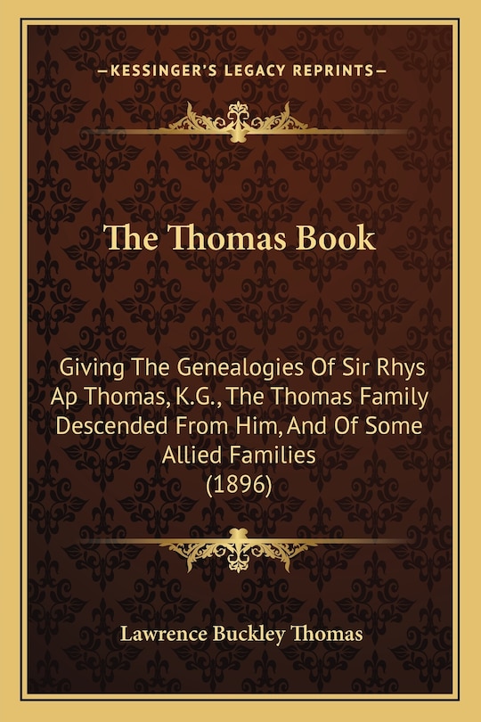 Couverture_The Thomas Book