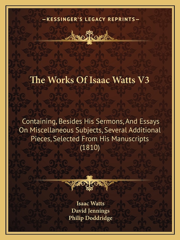 Couverture_The Works Of Isaac Watts V3