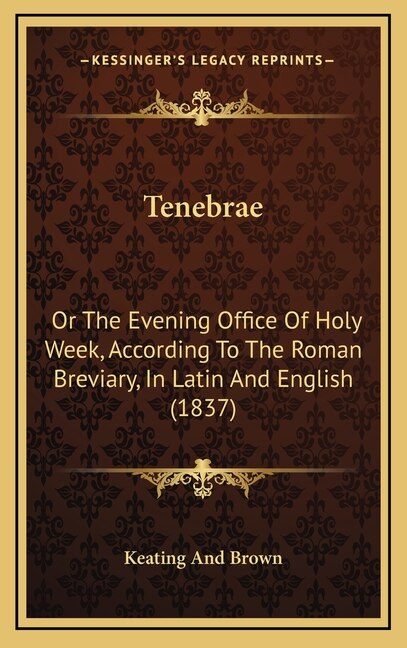 Front cover_Tenebrae