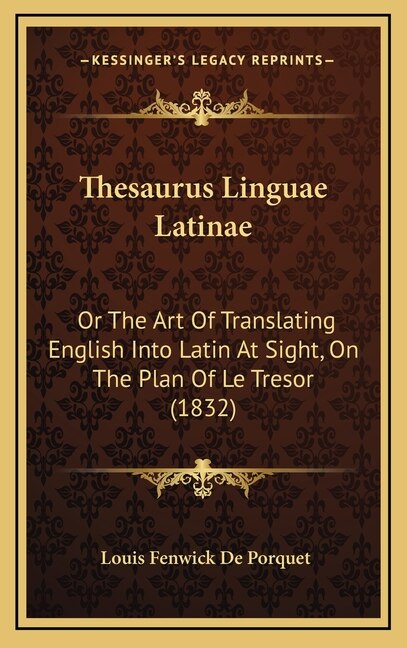 Front cover_Thesaurus Linguae Latinae