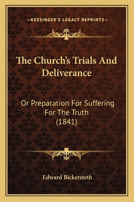 Front cover_The Church's Trials And Deliverance