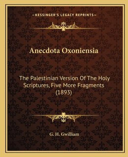 Couverture_Anecdota Oxoniensia
