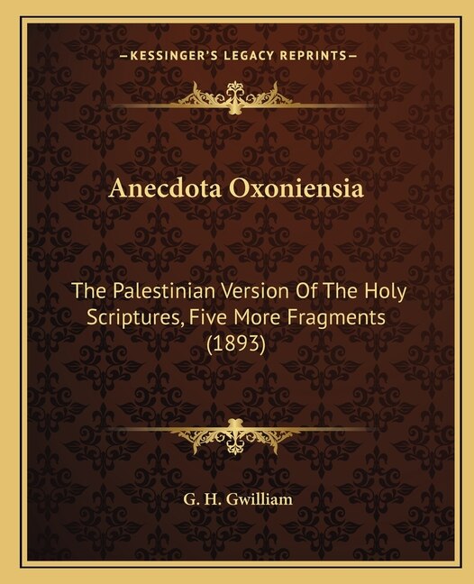 Couverture_Anecdota Oxoniensia
