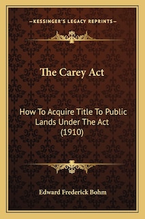 Front cover_The Carey Act
