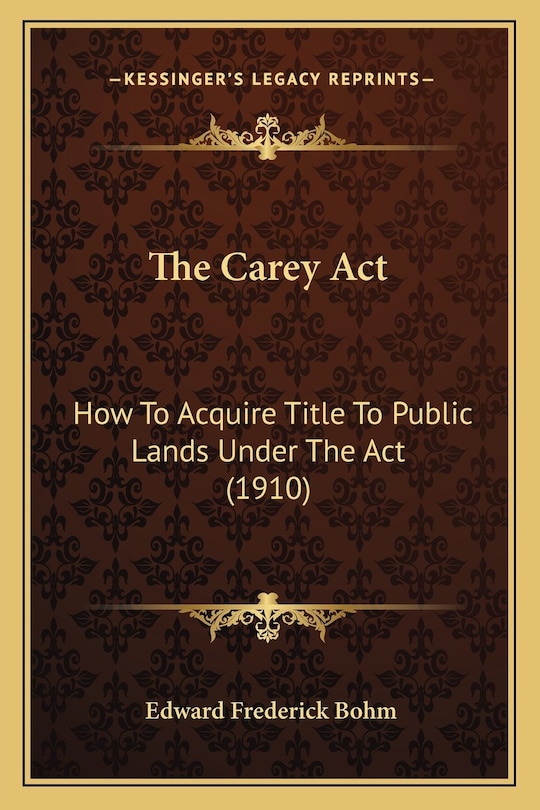 Front cover_The Carey Act