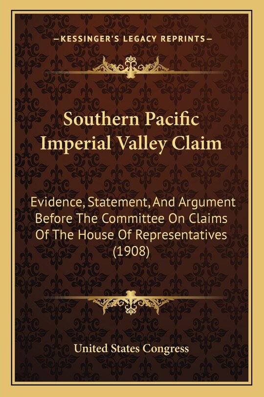 Front cover_Southern Pacific Imperial Valley Claim