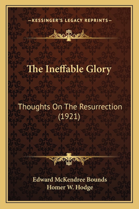 Couverture_The Ineffable Glory