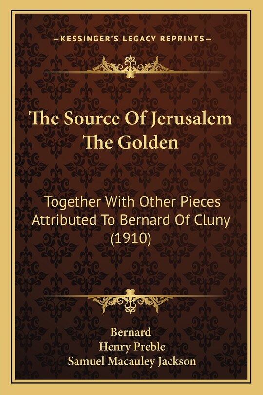 Front cover_The Source Of Jerusalem The Golden
