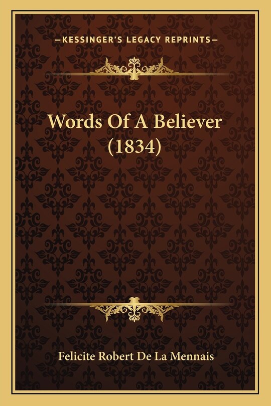 Front cover_Words Of A Believer (1834)