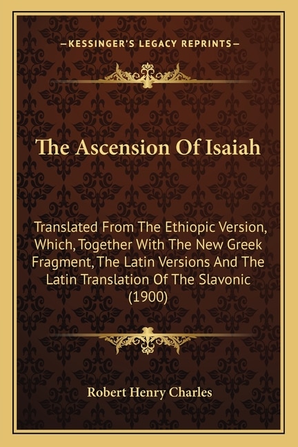 Front cover_The Ascension Of Isaiah