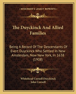 Front cover_The Duyckinck And Allied Families
