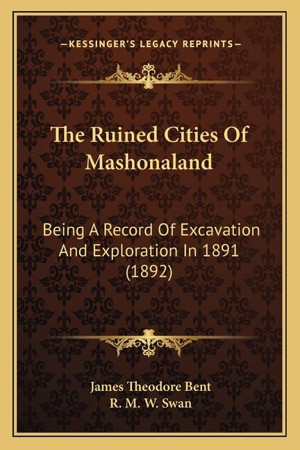 Couverture_The Ruined Cities Of Mashonaland