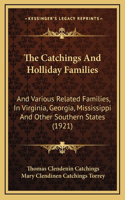 Couverture_The Catchings And Holliday Families