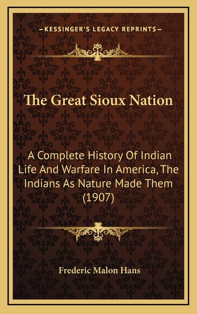 Front cover_The Great Sioux Nation