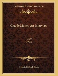 Front cover_Claude Monet, An Interview