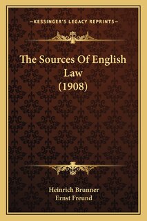 Front cover_The Sources Of English Law (1908)