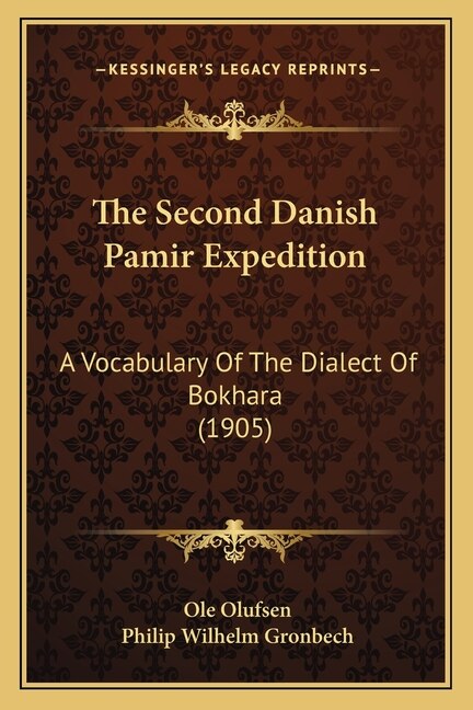 Front cover_The Second Danish Pamir Expedition