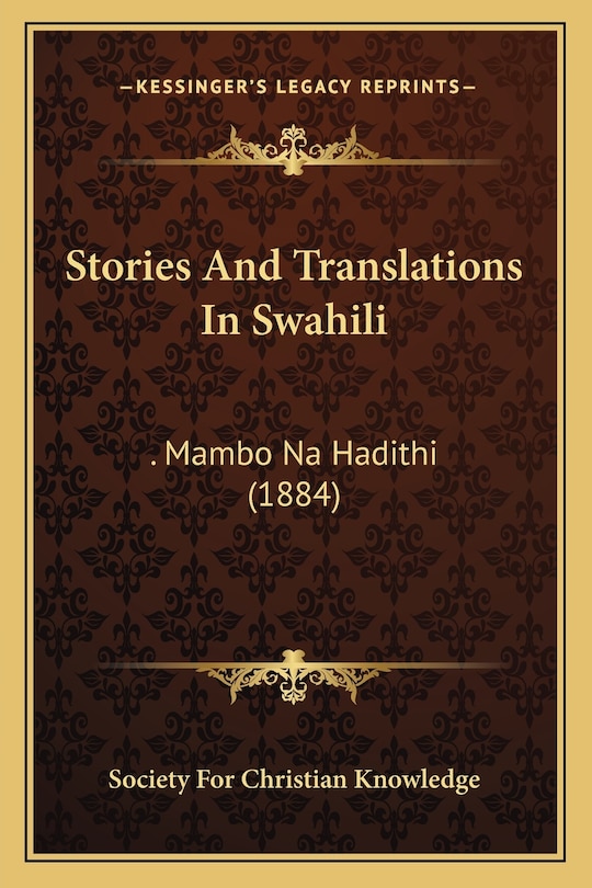 Front cover_Stories And Translations In Swahili