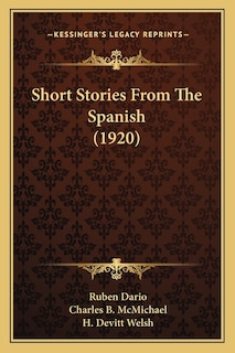Couverture_Short Stories From The Spanish (1920)