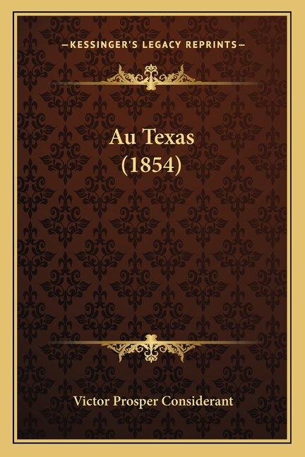 Front cover_Au Texas (1854)