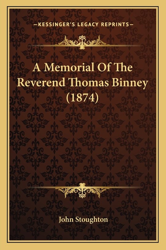 Couverture_A Memorial Of The Reverend Thomas Binney (1874)