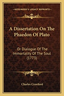 Front cover_A Dissertation On The Phaedon Of Plato