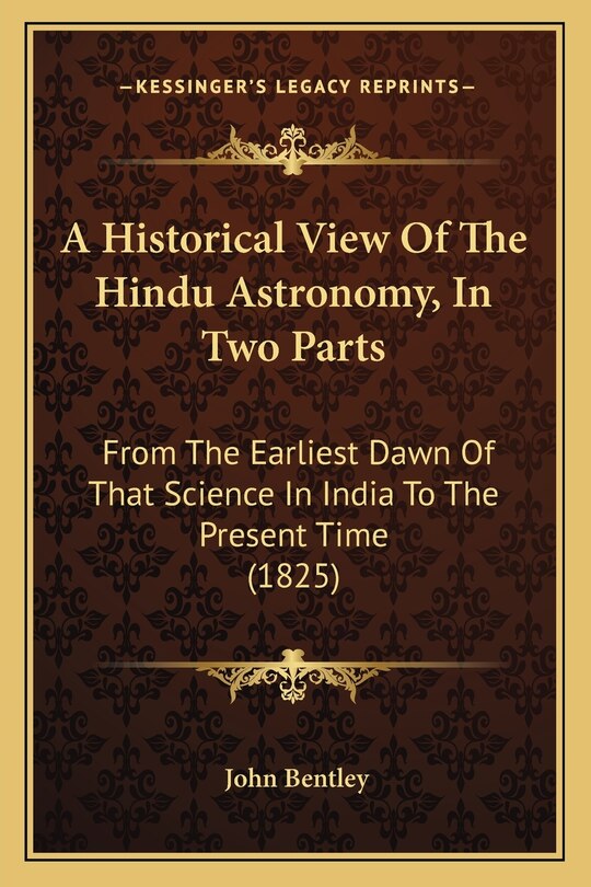 Front cover_A Historical View Of The Hindu Astronomy, In Two Parts