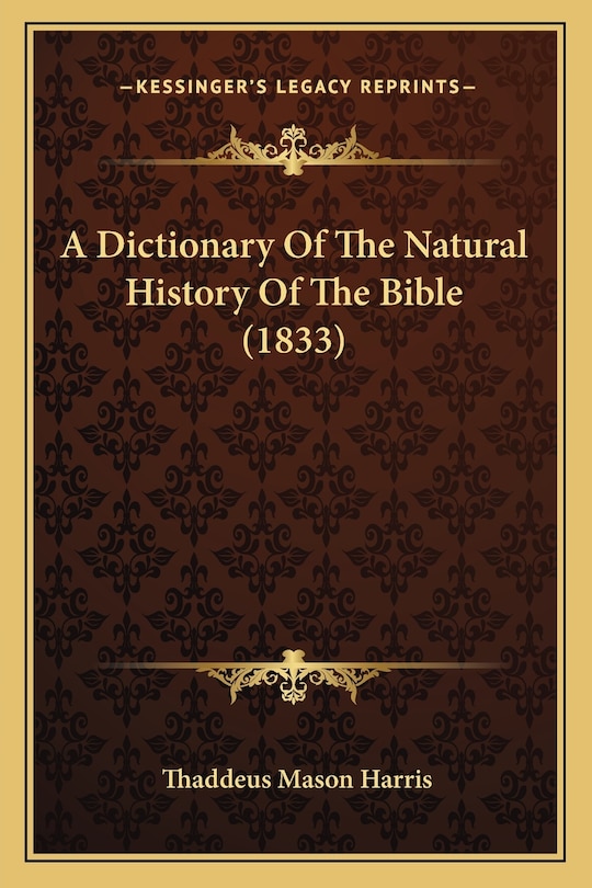 Front cover_A Dictionary Of The Natural History Of The Bible (1833)