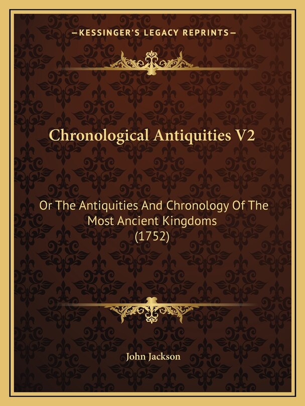 Front cover_Chronological Antiquities V2